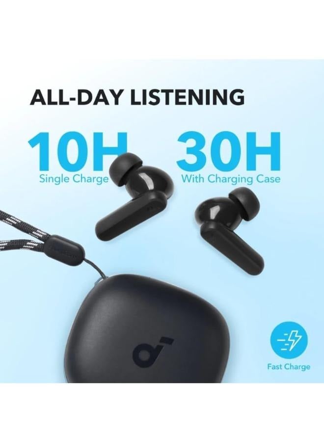 Soundcore - Anker Life P25i True Wireless Earbuds, AI-Enhanced Calls, 10mm Drivers, 22 Preset EQs, 30 Hours Playtime with Fast Charging, Black - Image 1