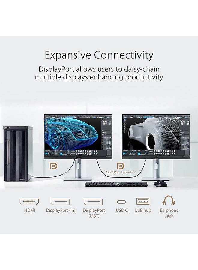 ASUS - ProArt Display 24” (24.1” viewable) 16:10 HDR Professional Monitor (PA248CRV) - IPS, (1920 x 1200), 97% DCI-P3, ΔE < 2, Calman Verified, USB-C PD 96W, DisplayPort, Daisy-Chain, Height Adjustable Silver - Image 1