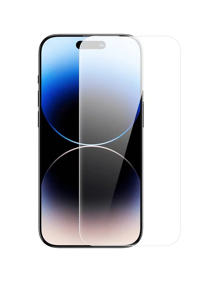 Baseus OS-Baseus Sapphire Series Privacy Protection Tempered Glass Screen Protector (with Dust Filter) for iP 14 Pro Max, Clear (Pack of 1, with cleaning kit and dust-proof installation tool) Clear  - Image 2