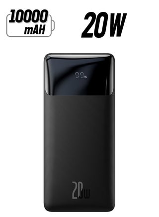 Baseus Bipow Digital Display Fast Charge Power Bank 10000mAh 20W  Overseas Edition （With Simple Series Charging Cable USB to Micro 25cm Black） Black - pnsku/N70047580V/45/_/1740034139/a697fc00-8069-401a-b22e-2b41be260d75