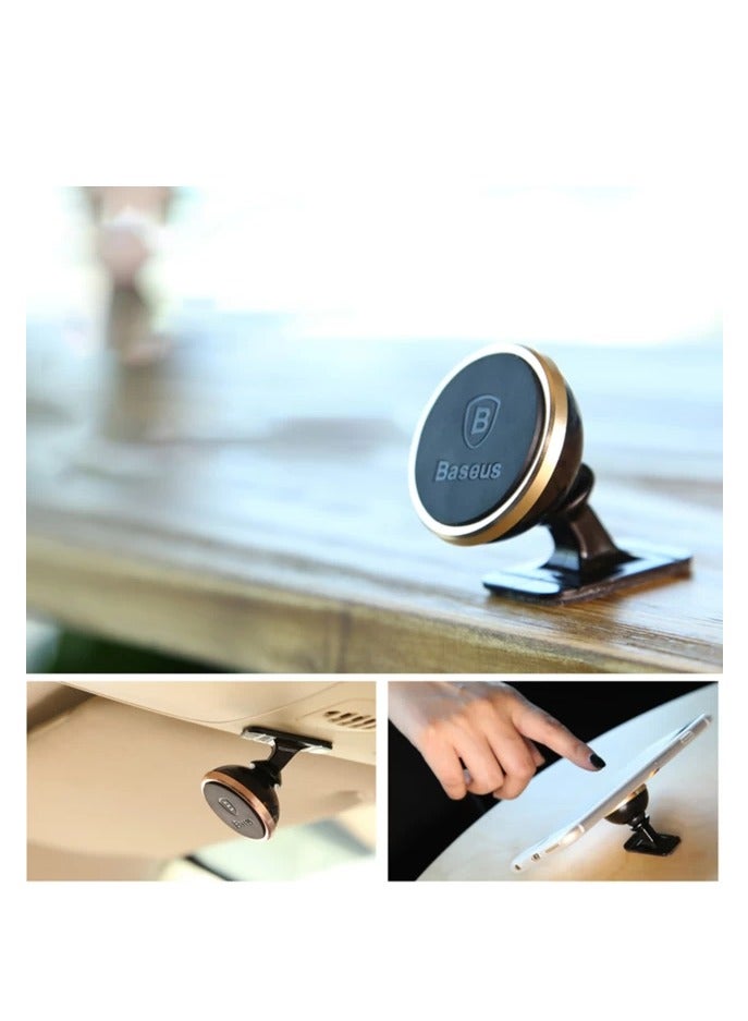 Baseus OS-Baseus 360° Adjustable Magnetic Phone Mount Gold - Image 3