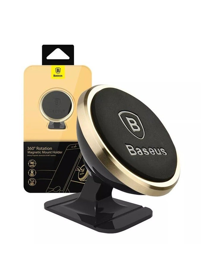 Baseus OS-Baseus 360° Adjustable Magnetic Phone Mount Gold - Image 2