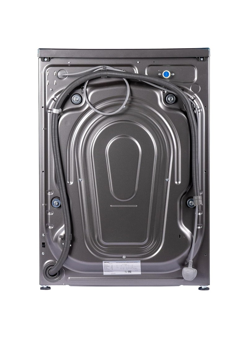 AKAI - 8 Kg  Front Loader Washing Machine with Inverter Technology Huge Drum Variable 1400 Spin Speed RPM Digital Display Quick Wash Steam 8 kg 1750 W WMMA-SFL84VBS Titanium - Image 1