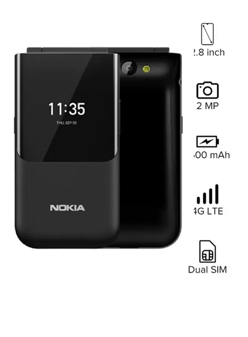 NOKIA Mobile 2720 Flip Dual Sim Black Color 16MB  - Image 1