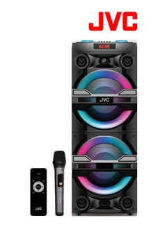 JVC Portable Bluetooth Party Speaker With 2000W PMPO Output, 6-Hour Battery Backup, Sound-Sensitive LED Lights, And Portable Microphone XS-N6113PB Black  - Image 1