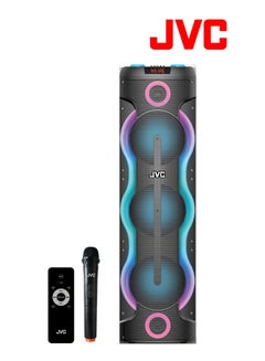 JVC Portable Party Speaker With bluetooth And Wireless Microphone 100W XS-N6123PB Black  - Image 1