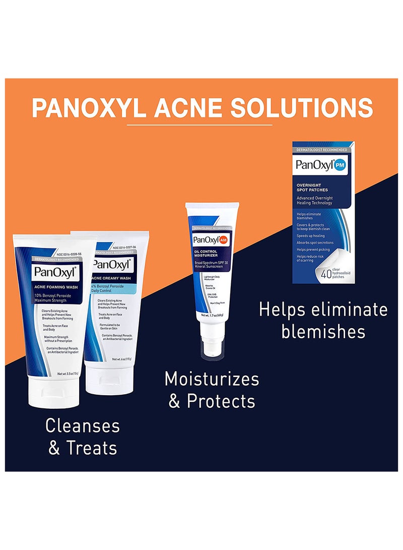 PanOxyl - Acne Foaming Wash, For Face & Body, Maximum Strength, 1 Oz Packaging May Vary White 28grams - Image 1