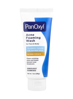 PanOxyl Acne Foaming Wash, For Face & Body, Maximum Strength, 1 Oz Packaging May Vary White 28grams  - Image 3