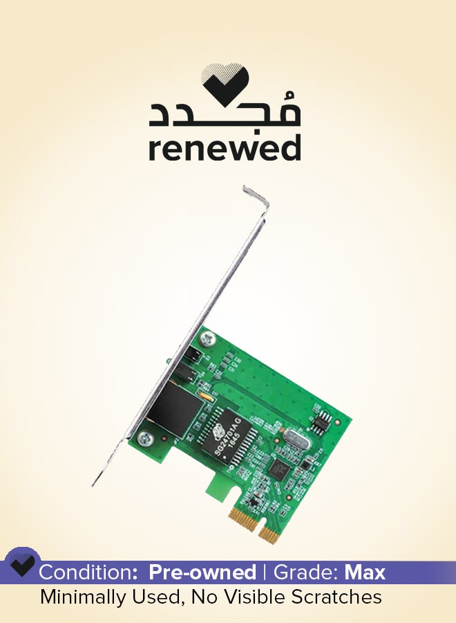 TP-LINK Renewed - Gigabit PCI Express Network Adapter Green/Black/Silver  - Image 1