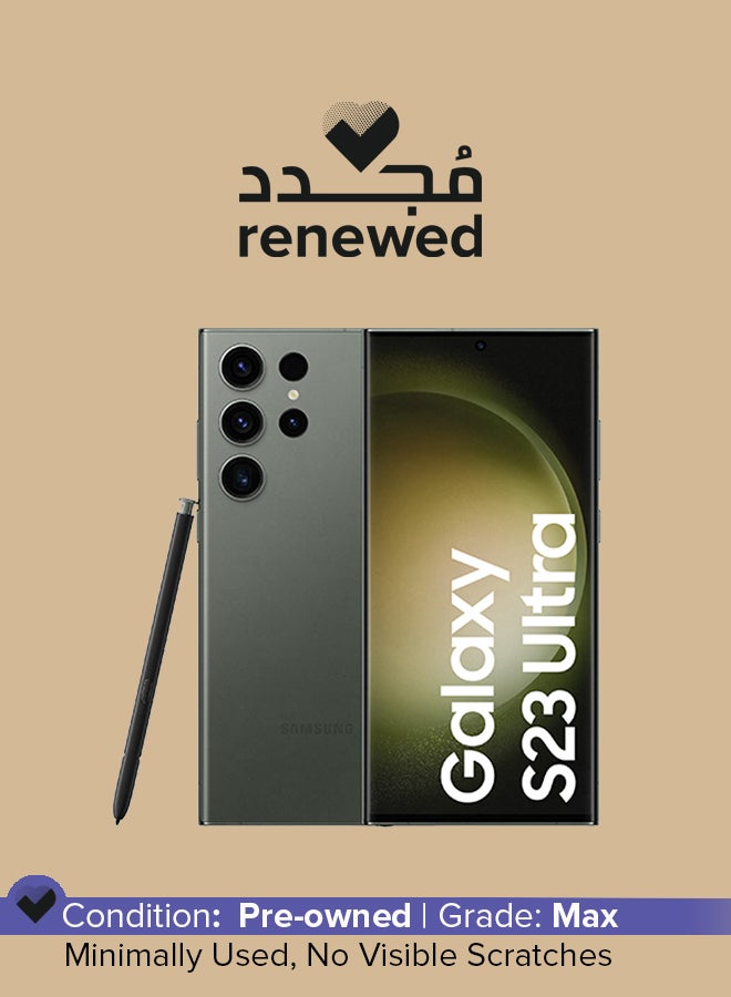 سامسونج تم تجديده - جالكسي S23 ألترا 5G ثنائي الشريحة باللون الأخضر 12 جيجا رام 256 جيجا - نسخة الشرق الأوسط - Image 1