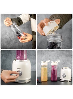 GEEPAS Personal Blender With 2 Speed & Pulse Mode , 6 Pcs Stainless Steel Blades, 2 Pcs BPA Free Tritan Bottles, AC Motor, PP Housing, Non Slipping Foot 0.6 L 300 W GSB44113 White  - Image 5