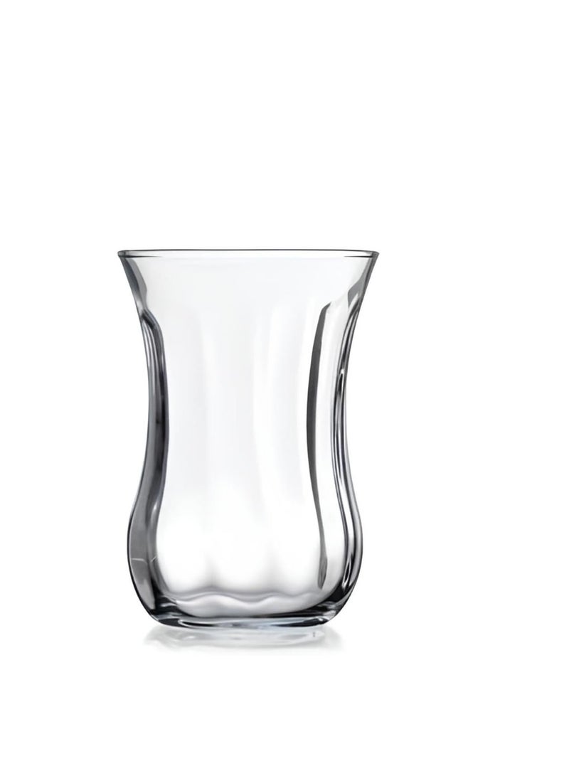 Pasabahce - Pasabahce Turkish Tea Set Estekana-Uskudar -6 Cups- (120ml) -Clear clear 120ml - Image 1