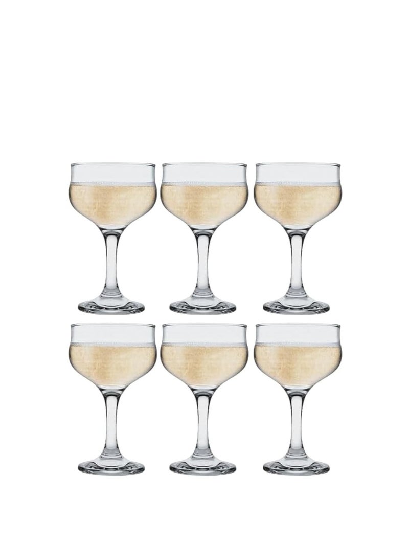 Pasabahce Large Juice and Water Cups Set of 6 -Tulipe- (275ml)- Clear-Turkey Origin clear - Image 1