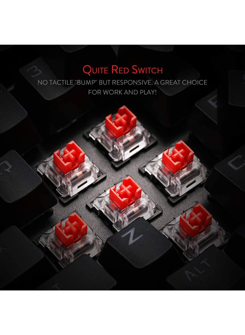 REDRAGON - K596 VISHNU 3 Modes RGB Mechanical Gaming Keyboard, 87 Keys TKL Compact Keyboard with 2400 mAh Battery - Image 1