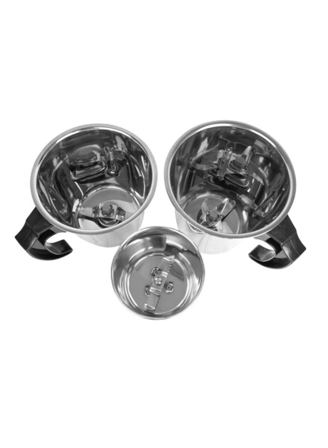 عفرا خلاط مطحنه أفرا اليابان الثقيل، 3 في 1، تشطيب لامع أحمر، أوعية وشفرات من الفولاذ المقاوم للصدأ، سعة إجمالية للأوعية 2900 مل مع ضمان لمدة سنتين - Image 3