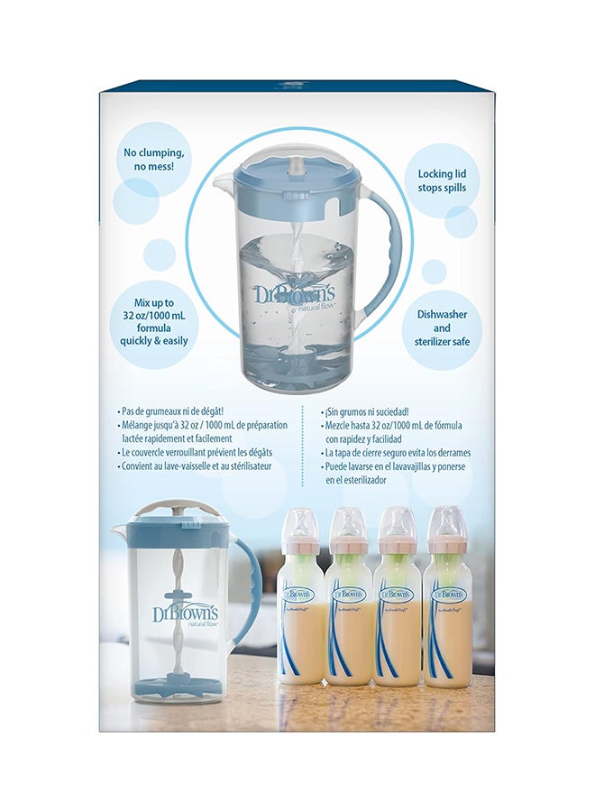 Baby Formula Mixing Pitcher With Adjustable Stopper Locking Lid