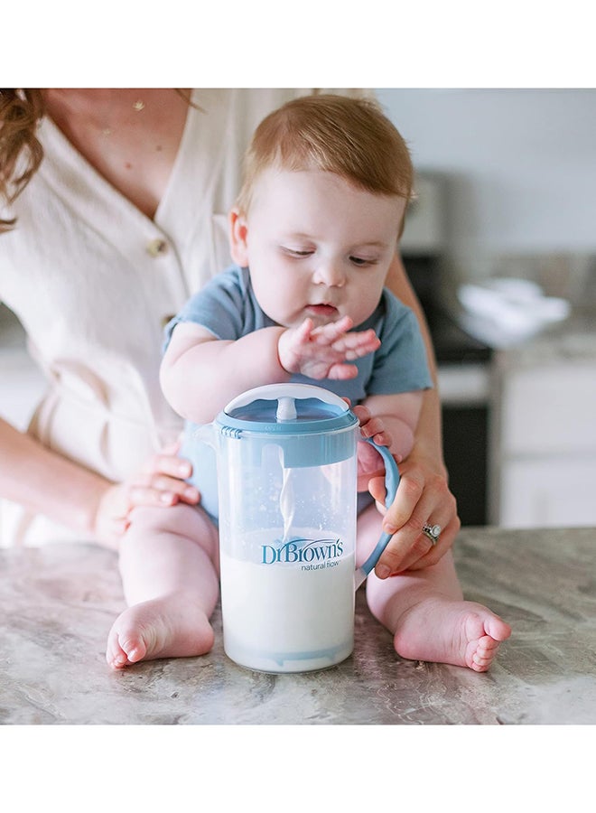 Baby Formula Mixing Pitcher With Adjustable Stopper Locking Lid