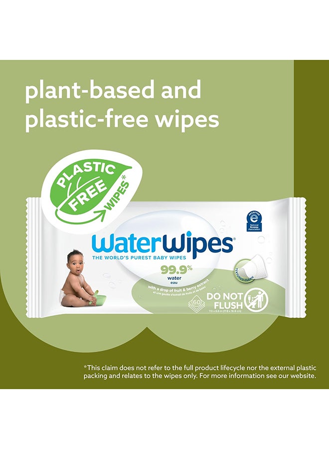 WaterWipes Plastic-Free Textured Clean, Toddler & Baby Wipes, 99.9% Water Based Wipes, 720 Count (12 Packs), Packaging May Vary  - Image 3