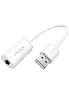 Ugreen USB A Male To 3.5 Mm Aux Cable White 