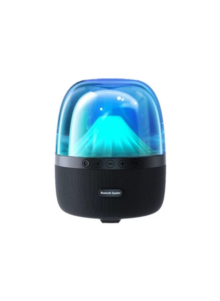 HP - BTS03 RGB and shadow Bluetooth speaker Bluetooth audio big jellyfish speaker Black - Image 1