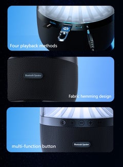 HP BTS03 RGB and shadow Bluetooth speaker Bluetooth audio big jellyfish speaker Black  - Image 4