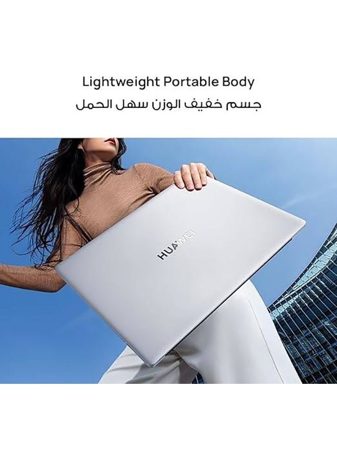 هواوي - كمبيوتر محمول Matebook D16 بشاشة عرض كاملة مقاس 16 بوصة مريحة للعين، ونحيف للغاية، ومعالج Core i5-12450H/ذاكرة وصول عشوائي سعة 8 جيجابايت/محرك أقراص SSD سعة 512 جيجابايت/نظام تشغيل Windows 11 / لوحة مفاتيح باللغة الإنجليزية + صندوق هدايا + حامل كمبيوتر محمول - Image 1