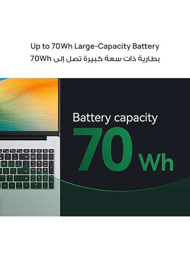 هواوي - كمبيوتر محمول Matebook D16 بشاشة عرض كاملة مقاس 16 بوصة مريحة للعين، ونحيف للغاية، ومعالج Core i5-12450H/ذاكرة وصول عشوائي سعة 8 جيجابايت/محرك أقراص SSD سعة 512 جيجابايت/نظام تشغيل Windows 11 / لوحة مفاتيح باللغة الإنجليزية + صندوق هدايا + حامل كمبيوتر محمول - Image 1