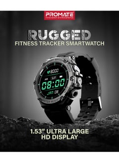 PROMATE Smart Watch, Round-Screen BT 5.1 Fitness Tracker With 1.53 Inch TFT Display, 80 Day Battery, Penta Magnetism Speaker, E-Card Quick Share And IP67 Water Resistance For iPhone 16, Galaxy S25,X Watch-R19 - Black  - Image 2