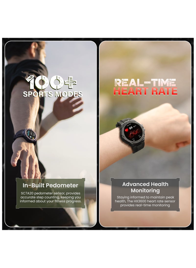 PROMATE - Smart Watch, Round-Screen BT 5.1 Fitness Tracker With 1.53 Inch TFT Display, 80 Day Battery, Penta Magnetism Speaker, E-Card Quick Share And IP67 Water Resistance For iPhone 16, Galaxy S25,X Watch-R19 - Black - Image 1