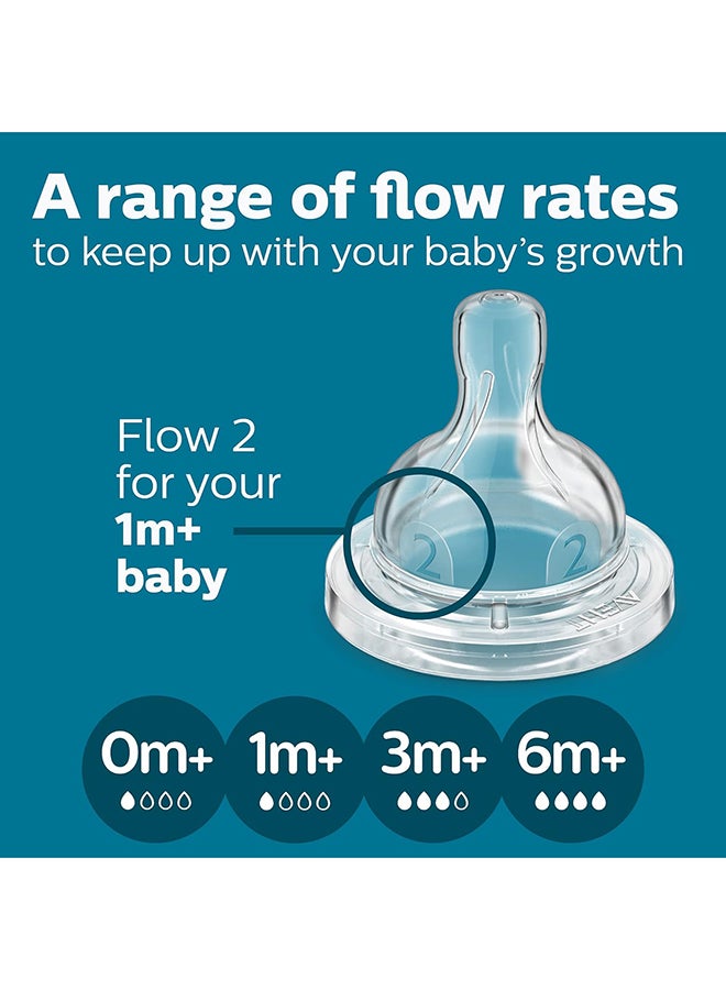 زجاجات أطفال مضادة للمغص مع فتحة تهوية خالية من الهواء، 4 عبوات - Image 4