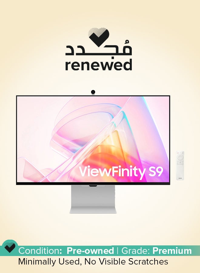 Samsung - Renewed - 27 Inch ViewFinity S9 5K QLED Matte Display With Detachable Webcam Silver - Image 1