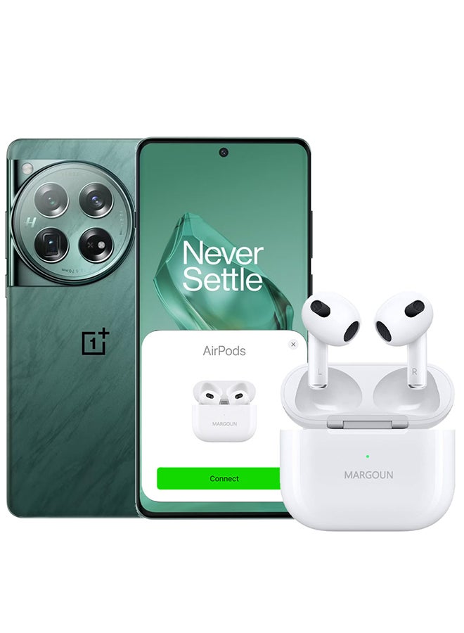 MARGOUN OnePlus 12 Bluetooth Headphones With Charging Case Wireless Earbuds 3Rd Generation Bluetooth Sport In-Ear Headphones Hi-Fi Stereo Sound Noise Reduction White - Image 1