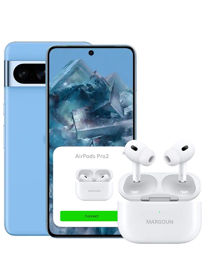 MARGOUN Google Pixel 8 Pro Bluetooth Headphones With Charging Case Wireless Earbuds Pro 2 Bluetooth Sport In-Ear Headphones Hi-Fi Stereo Sound Noise Reduction White - Image 1