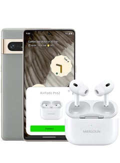 Google Pixel 7 Pro Bluetooth Headphones With Charging Case Wireless Earbuds Pro 2 Bluetooth Sport In-Ear Headphones Hi-Fi Stereo Sound Noise Reduction White