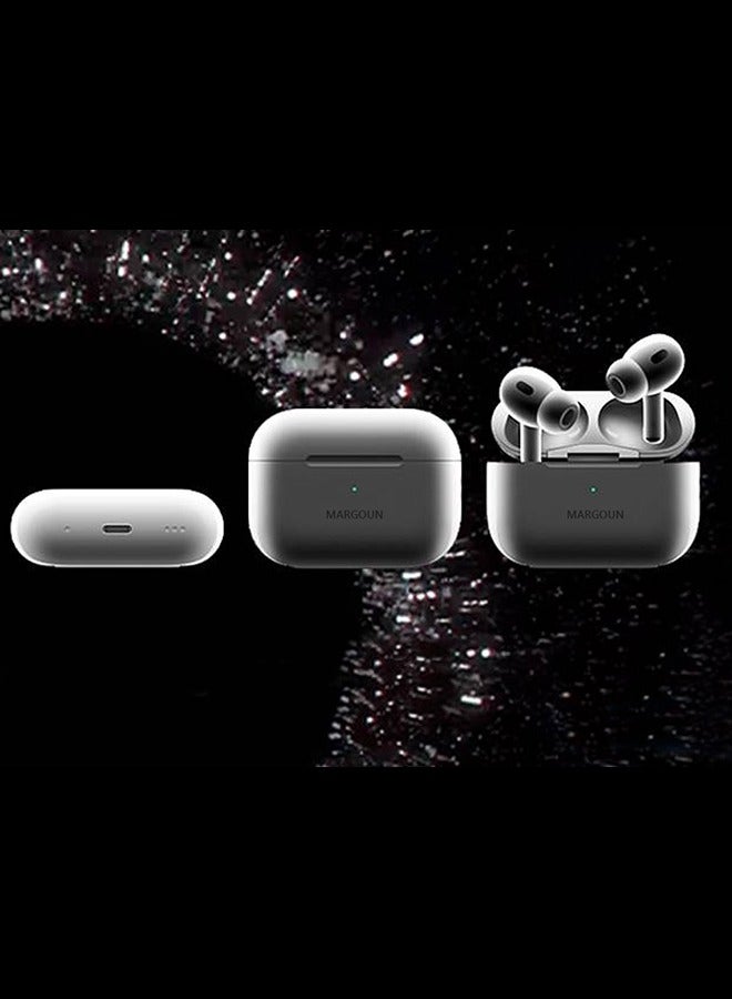 MARGOUN - Google Pixel 7 Pro Bluetooth Headphones With Charging Case Wireless Earbuds Pro 2 Bluetooth Sport In-Ear Headphones Hi-Fi Stereo Sound Noise Reduction White - Image 1