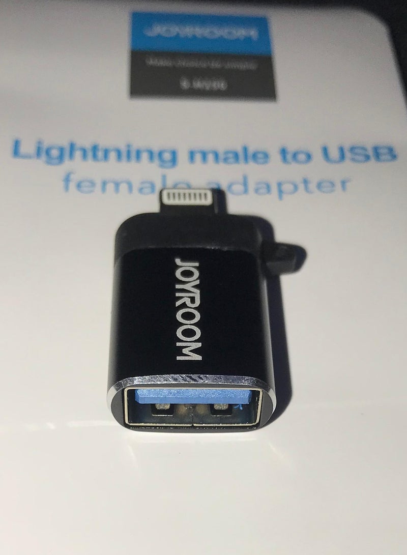 JOYROOM S-H156 Otg Adapter Lightning Male To USB Female Black  - Image 3