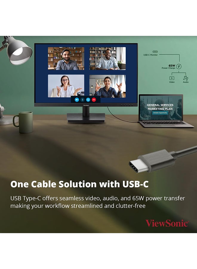 ViewSonic - VA3209U-4K 32” 4K UHD Monitor with USB-C and Speakers Black - Image 1