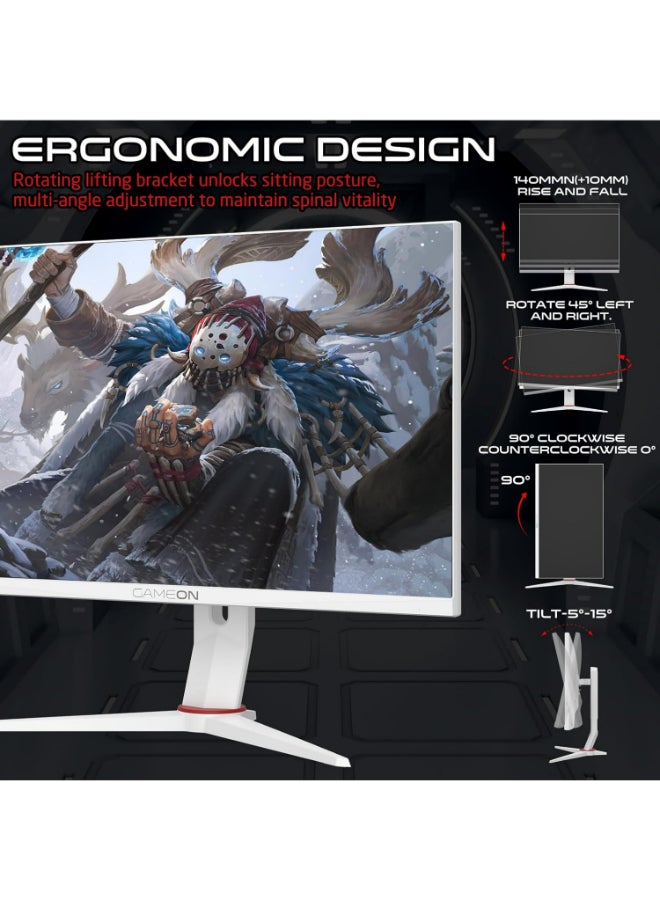 GameOn - GOA27FHD180IPS Artic Pro Series 27" FHD, 180Hz, MPRT 0.5ms, Fast IPS Gaming Monitor (Support PS5) White - Image 1