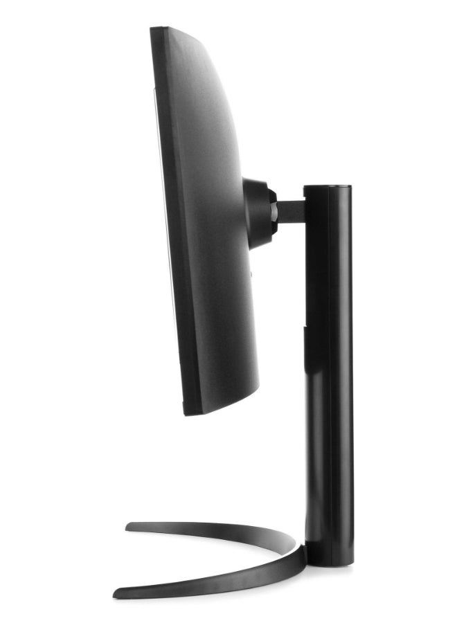LG - 34-Inch UltraWide WQHD VA Curved Monitor with USB Type-C, 100Hz Refresh Rate, 5ms (GtG), HDR10, 16.7M Colors / sRGB 99%, HDR10, AMD FreeSync, One Click Stand, USB-C 65 W, DP / HDMI | 34WR55QC-B Black - Image 1