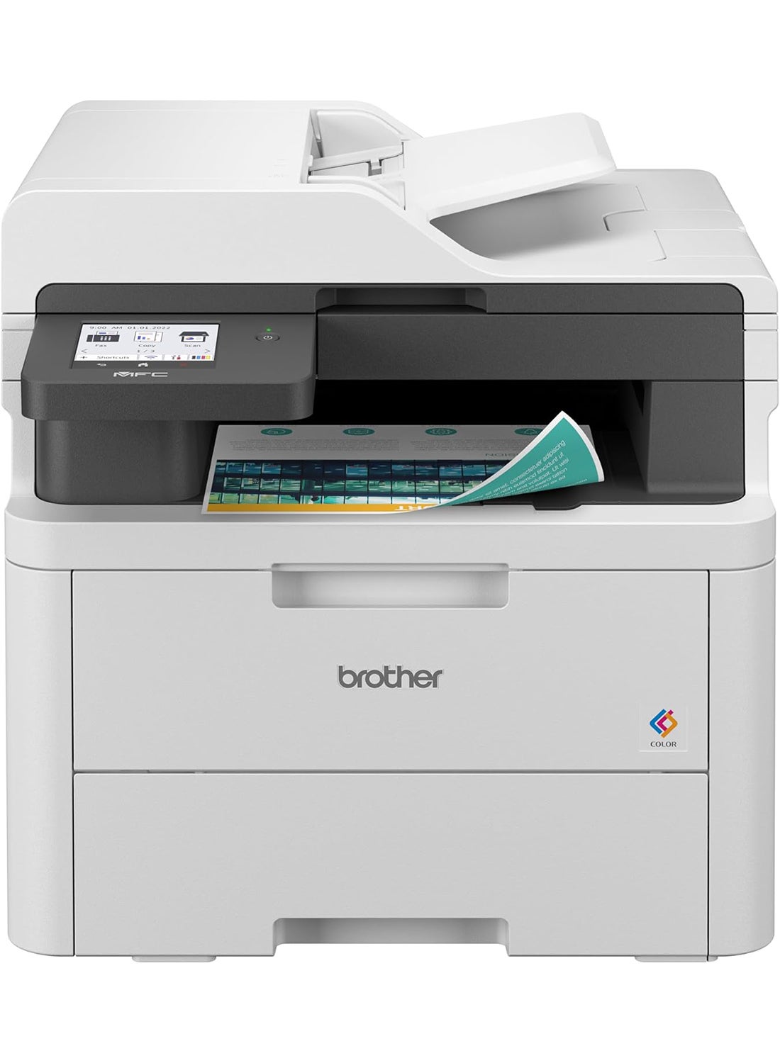 Wireless All in One Printer, MFC-L3720CDW, with Advanced LED Color Laser Print, ADF, Duplex & Mobile Printing, High Yield Ink Toner White