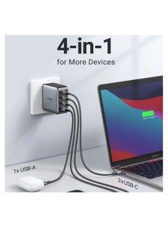 Ugreen Ugreen GaN fast charger 3x USB Type C / USB Power Delivery 3.0 QuickCharge 4+ FCP SCP AFC 100W EU (CD226 40747) Black  - Image 3