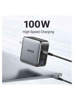 Ugreen Ugreen GaN fast charger 3x USB Type C / USB Power Delivery 3.0 QuickCharge 4+ FCP SCP AFC 100W EU (CD226 40747) Black  - Image 2