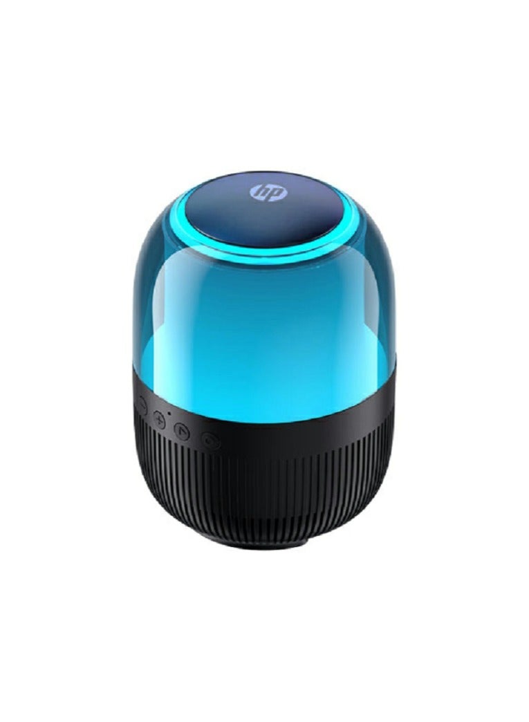 HP - BTS05 Bluetooth TWS Speaker with RGB Portable Speaker Rechargeable for TV PC Laptop Mobile Black - Image 1