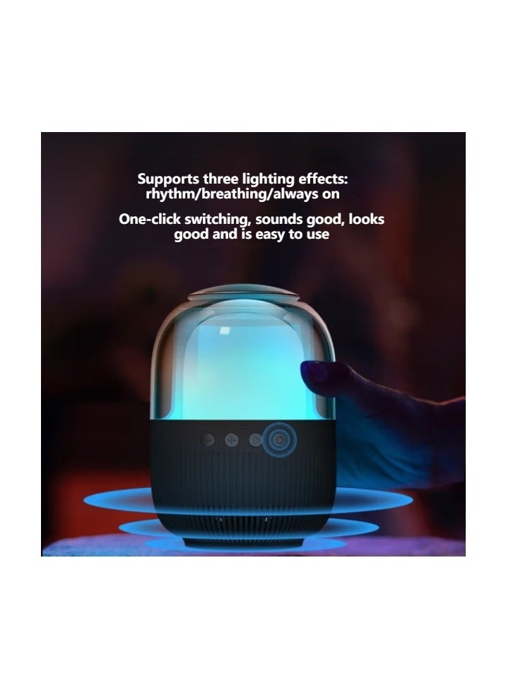 HP - BTS05 Bluetooth TWS Speaker with RGB Portable Speaker Rechargeable for TV PC Laptop Mobile Black - Image 1