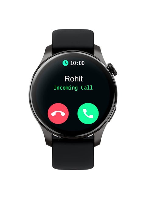 New Talk Smart Watch | BT Calling | 1.39"AMOLED Display | Immersive 454x454 Resolution | Music Storage | TWS Connect | AI Voice | Multisport Modes Black