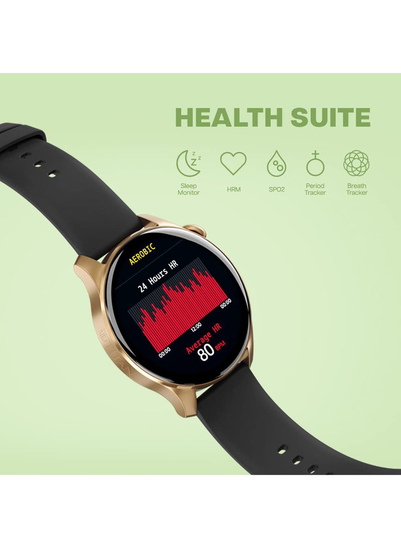 TITAN - New Talk Smart Watch | BT Calling | 1.39"AMOLED Display | Immersive 454x454 Resolution | Music Storage | TWS Connect | AI Voice | Multisport Modes Black - Image 1