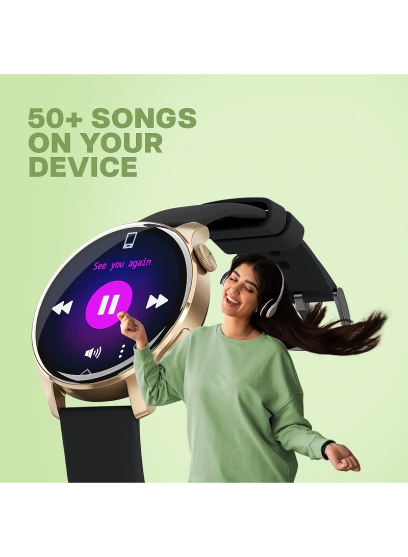 TITAN - New Talk Smart Watch | BT Calling | 1.39"AMOLED Display | Immersive 454x454 Resolution | Music Storage | TWS Connect | AI Voice | Multisport Modes Black - Image 1