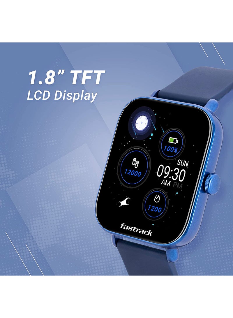fastrack Reflex VOX 2.0 Smart Watch|BT Calling|1.8" (4.6 cm) HD Display|Music Storage|TWS Connect|AI Voice|50+ Sports Modes|100+ Watchfaces|24x7 HRM|BP Monitor|SpO2|Sleep Tracker|Fast Charge Blue  - Image 4