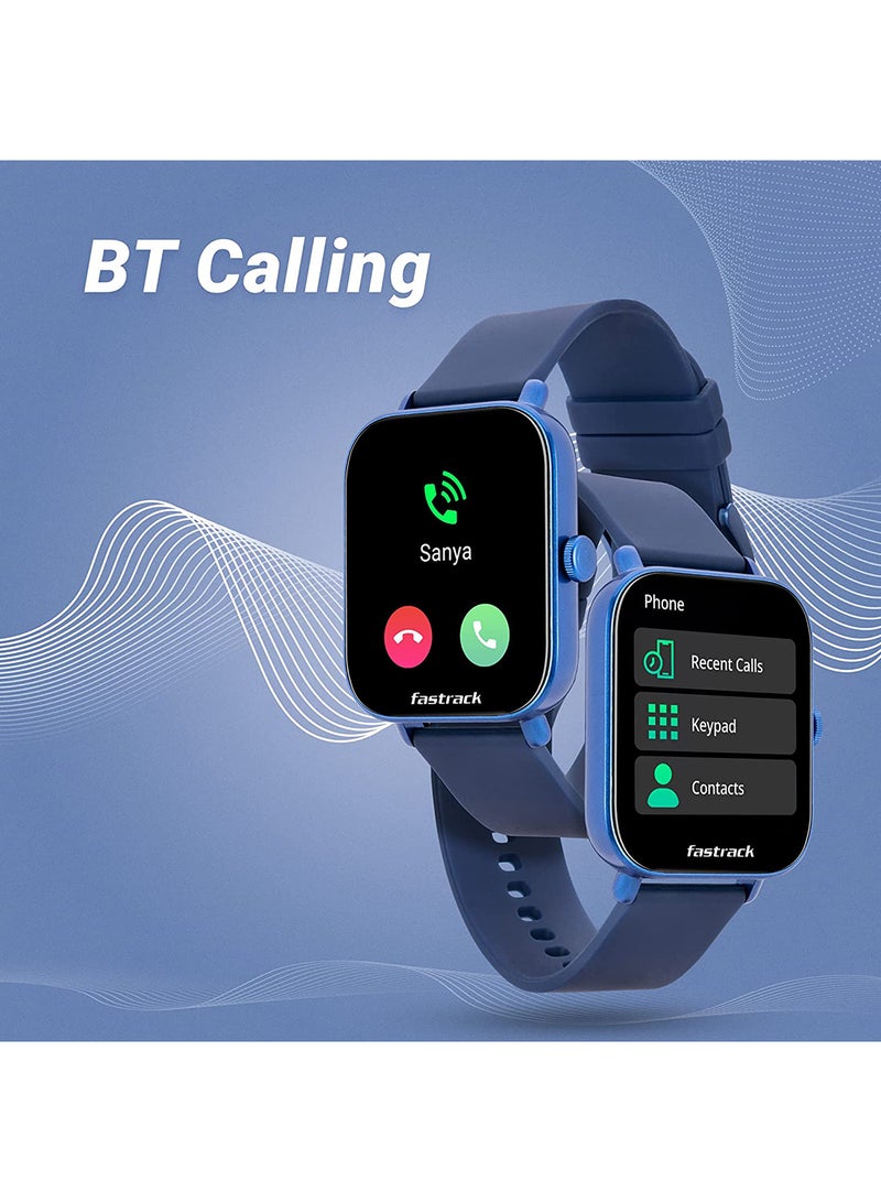 fastrack Reflex VOX 2.0 Smart Watch|BT Calling|1.8" (4.6 cm) HD Display|Music Storage|TWS Connect|AI Voice|50+ Sports Modes|100+ Watchfaces|24x7 HRM|BP Monitor|SpO2|Sleep Tracker|Fast Charge Blue  - Image 2