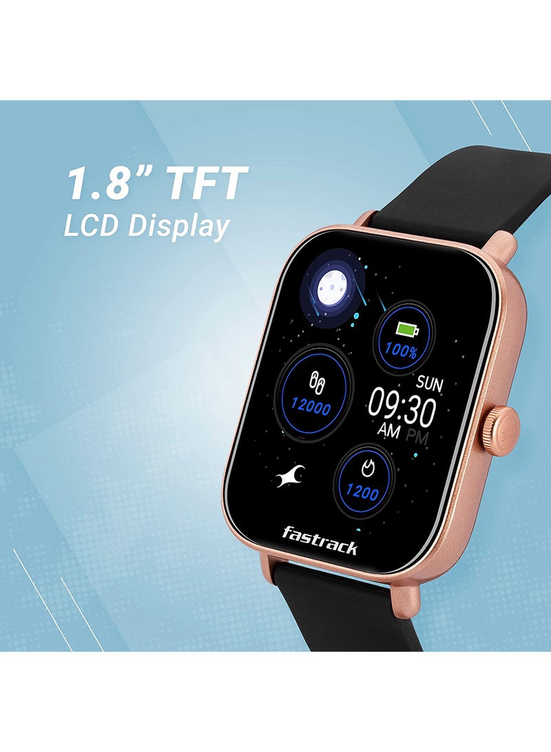 fastrack Reflex VOX 2.0 Smart Watch | BT Calling | 1.8" (4.6 cm) HD Display | Music Storage | TWS Connect | AI Voice | 50+ Sports Modes | 100+ Watch Faces | BP Monitor | SpO2 | Sleep Tracker | Fast Charge Rose Gold  - Image 3